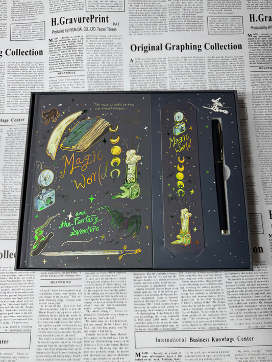 Wizard Magic Premium Diary Gift Set |Journal with Gel Pen & Bookmark