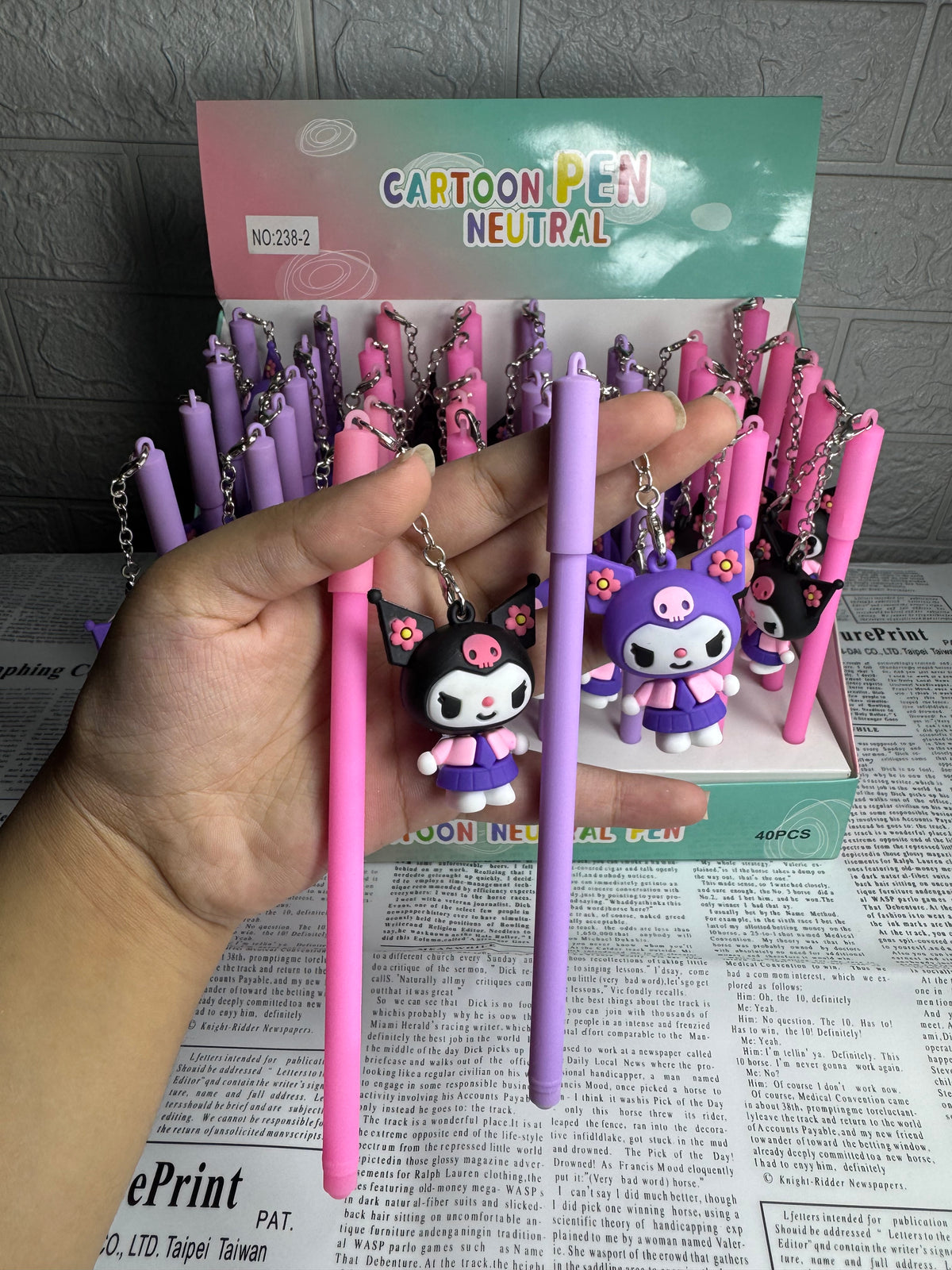 Cartoon Gel Pen with Kuromi Chram