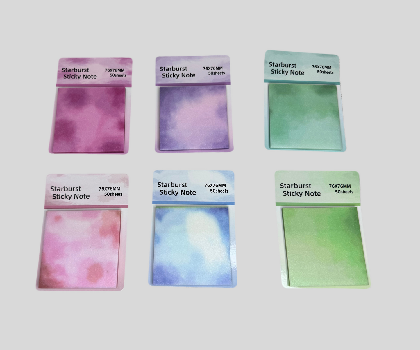 Starburst sticky notes