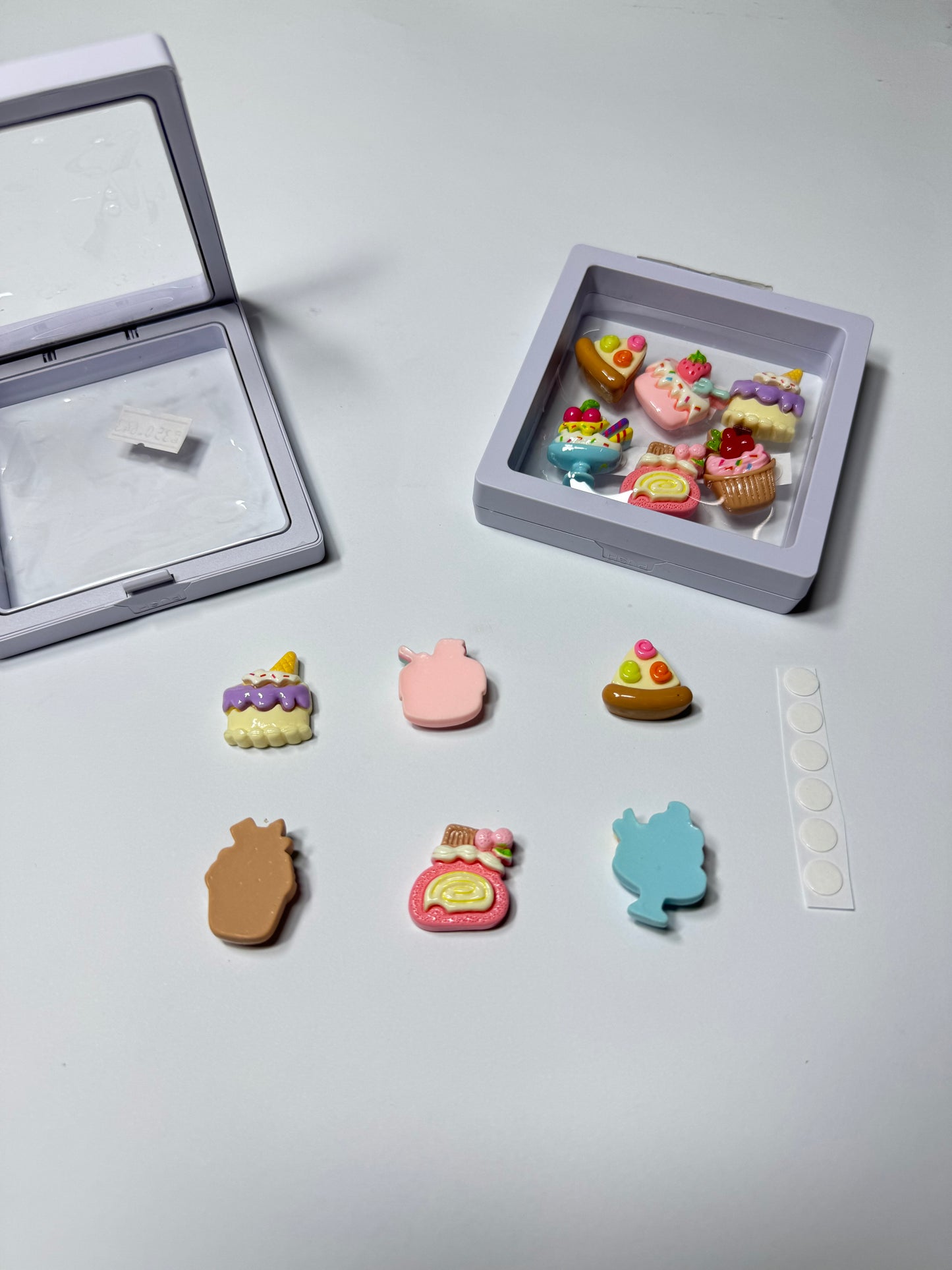 6 pcs Miniature Charms with double sided tape