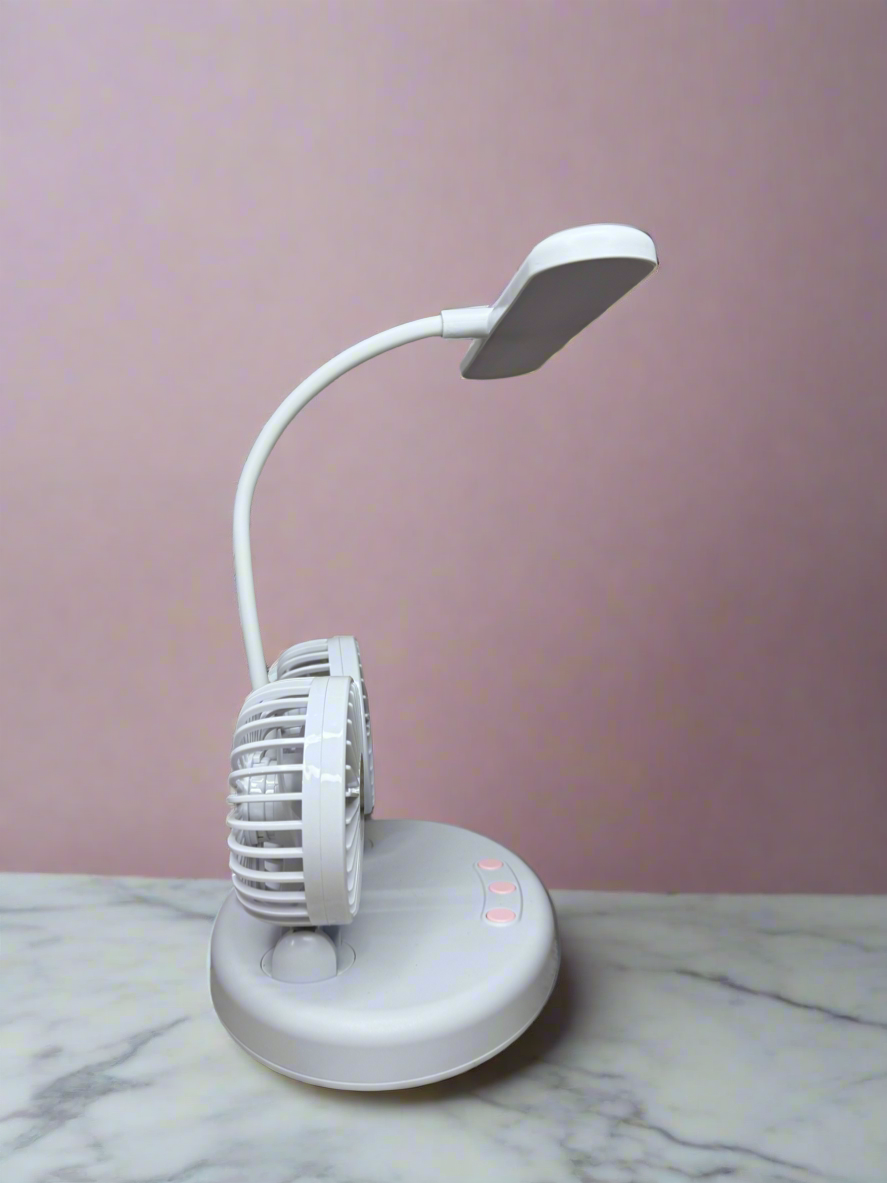 Desk lamp with fans