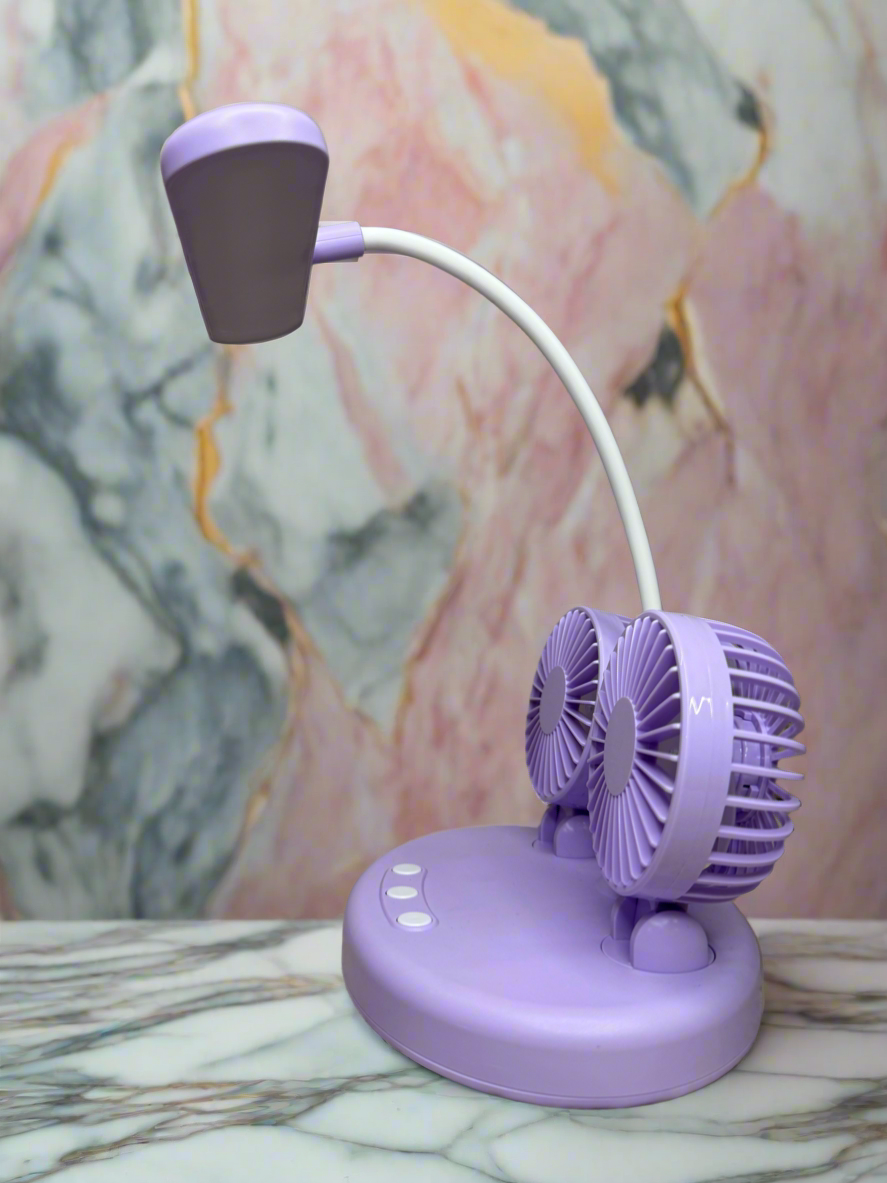 Desk lamp with fans