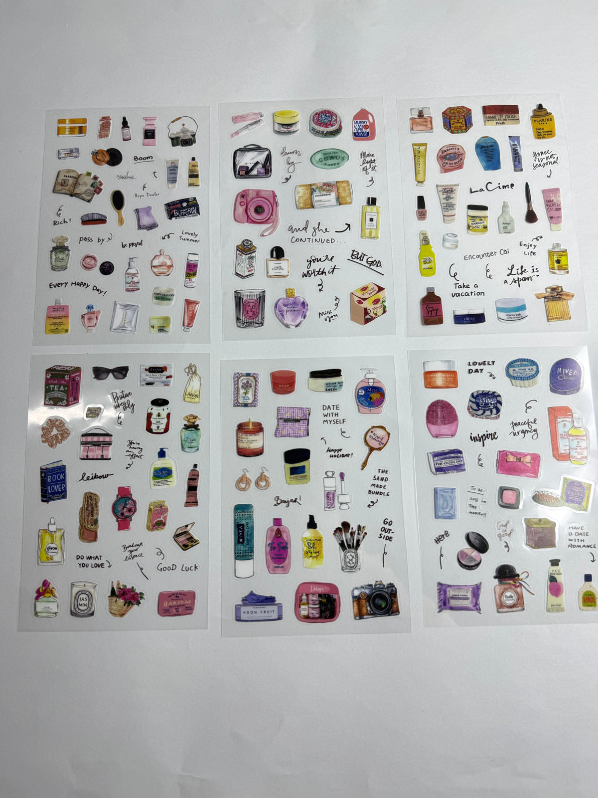 Fragrance note Makeup stickers