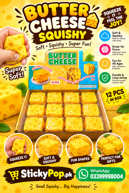 Cheese 🧀 Squishy | Cube & Slice | Soft & Satisfying Squishy