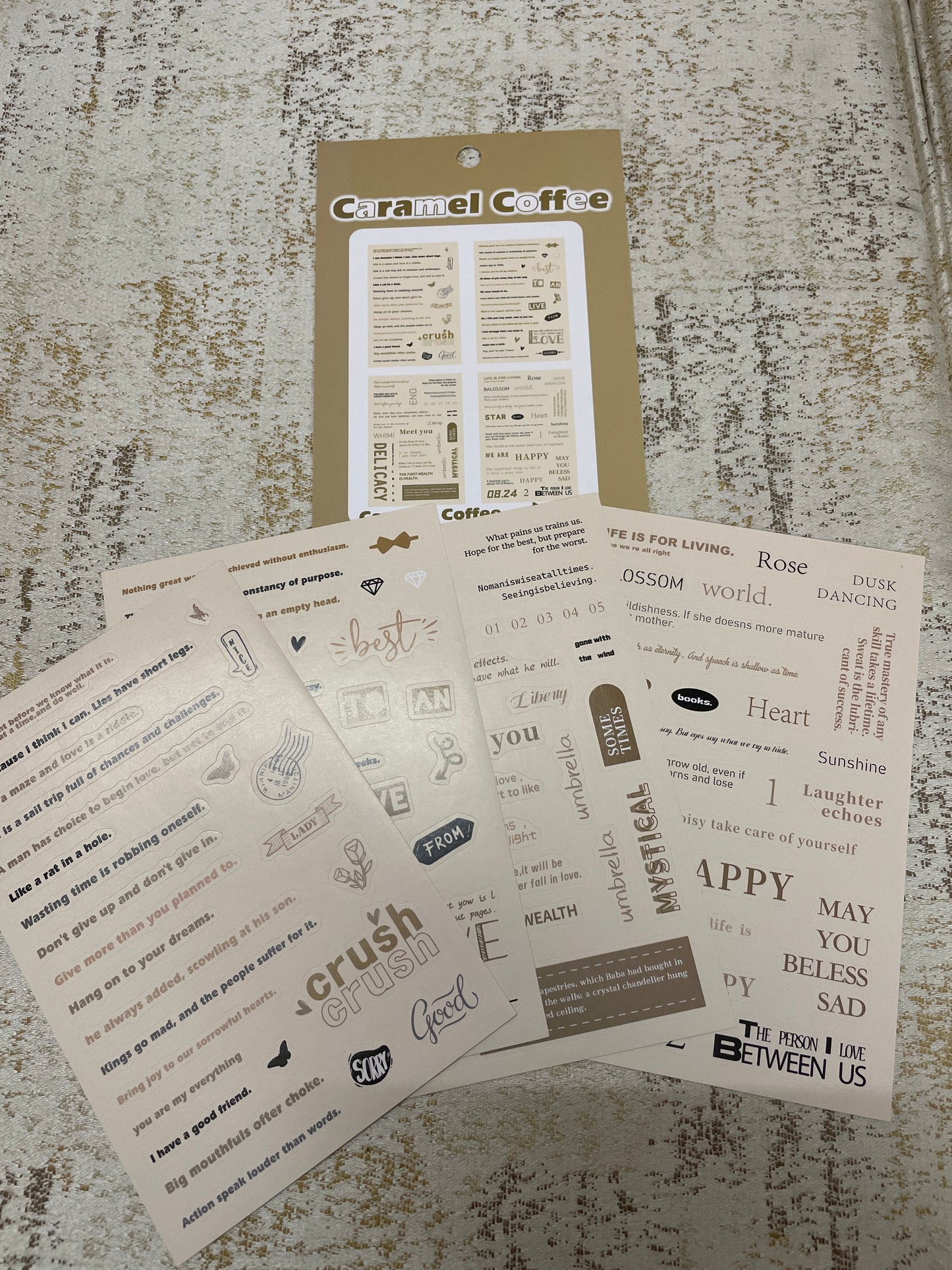 Caramel Coffee Sticker Sheets