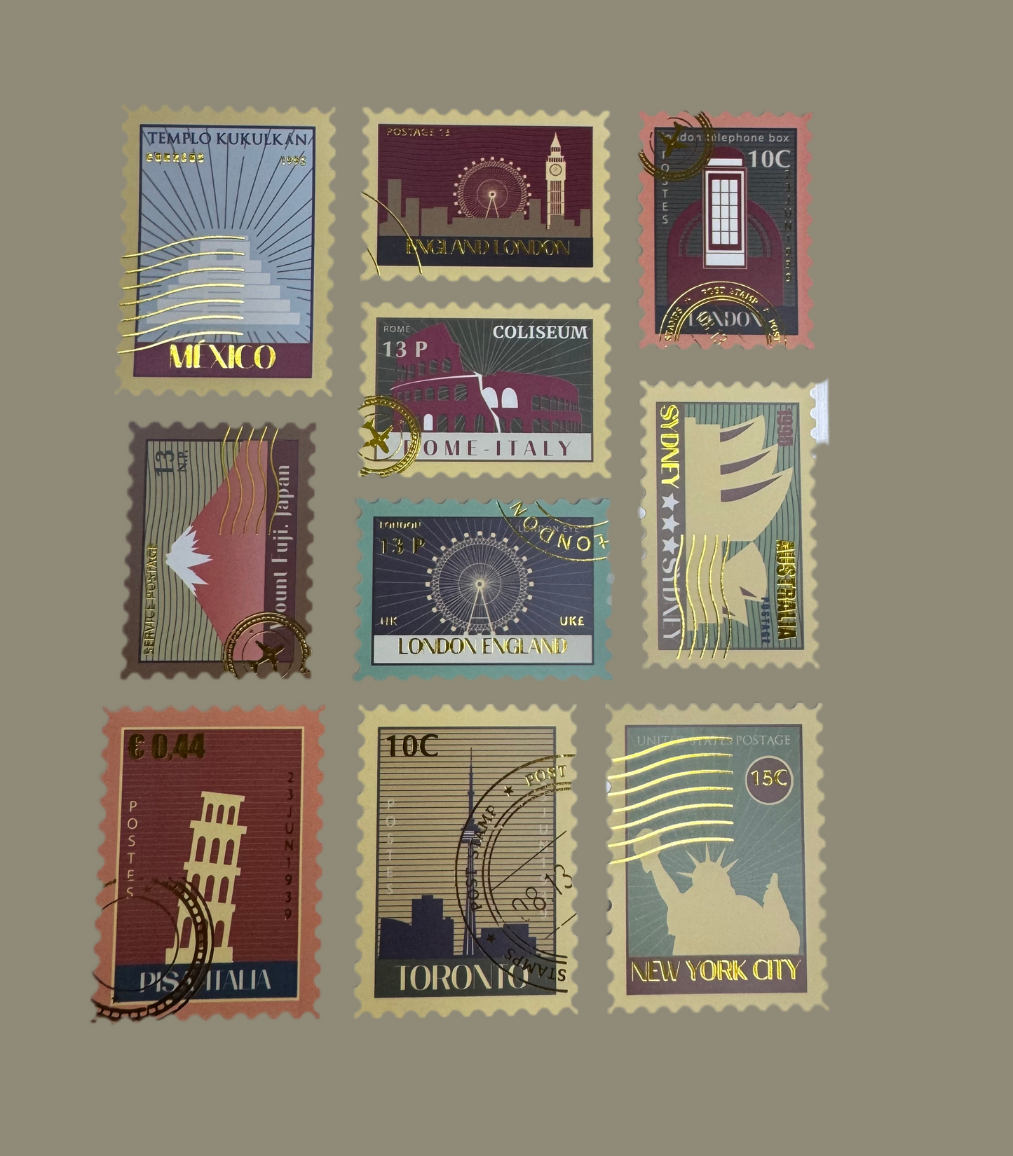 Stamp stickers