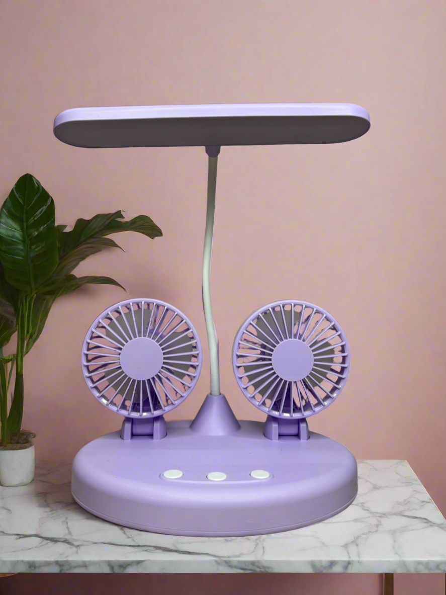 Desk lamp with fans
