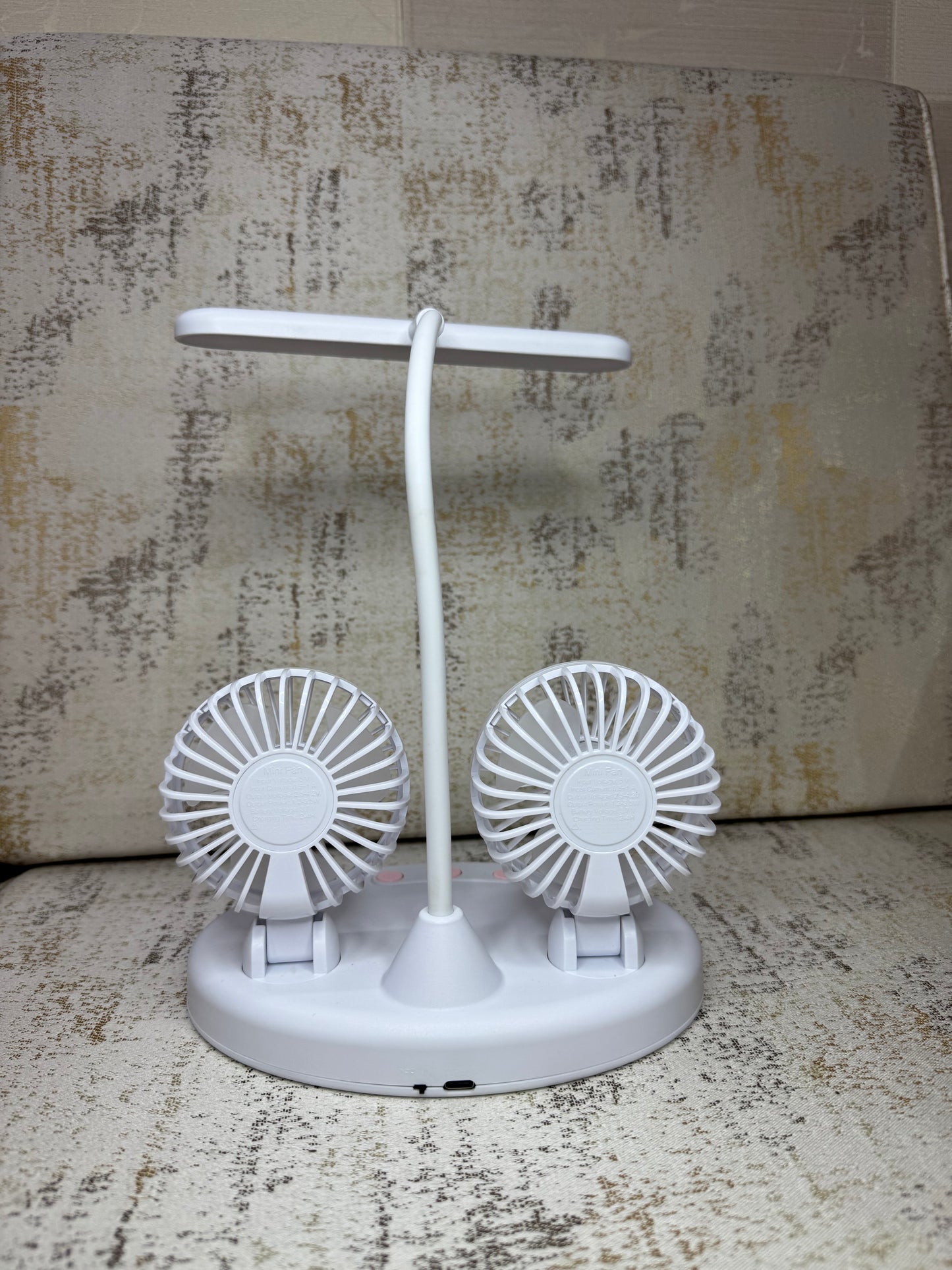 Desk lamp with fans