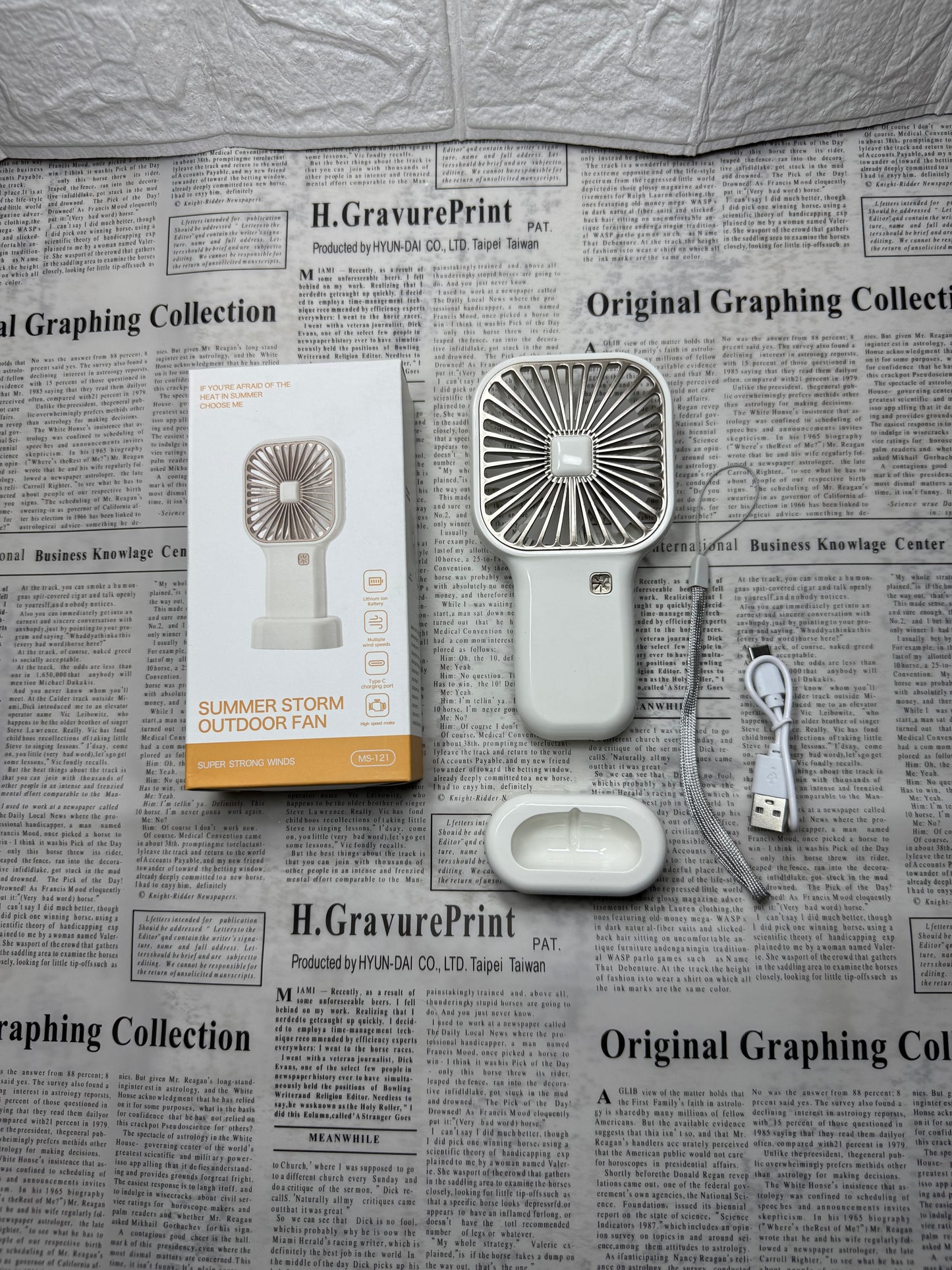 6-Speed Portable Rechargeable Mini Fan | Summer Storm Outdoor Fan