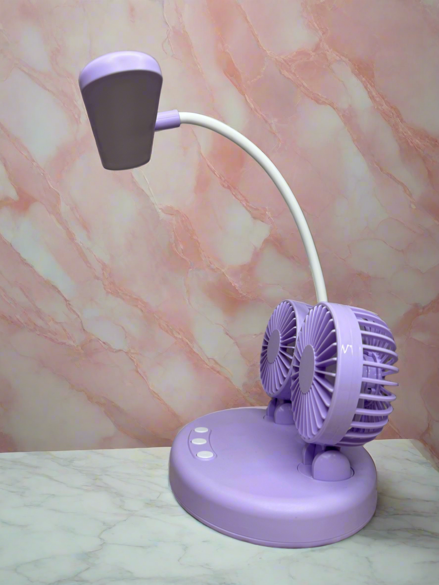 Desk lamp with fans