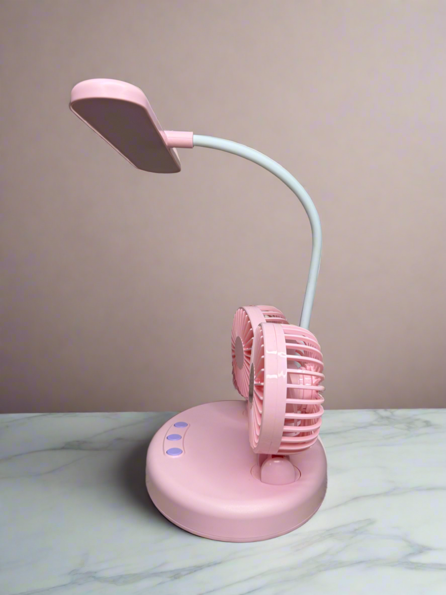 Desk lamp with fans