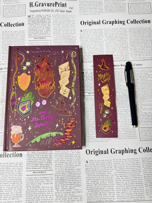 Wizard Magic Premium Diary Gift Set |Journal with Gel Pen & Bookmark