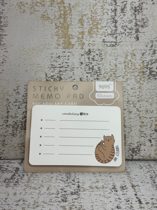 Sticky memo pad