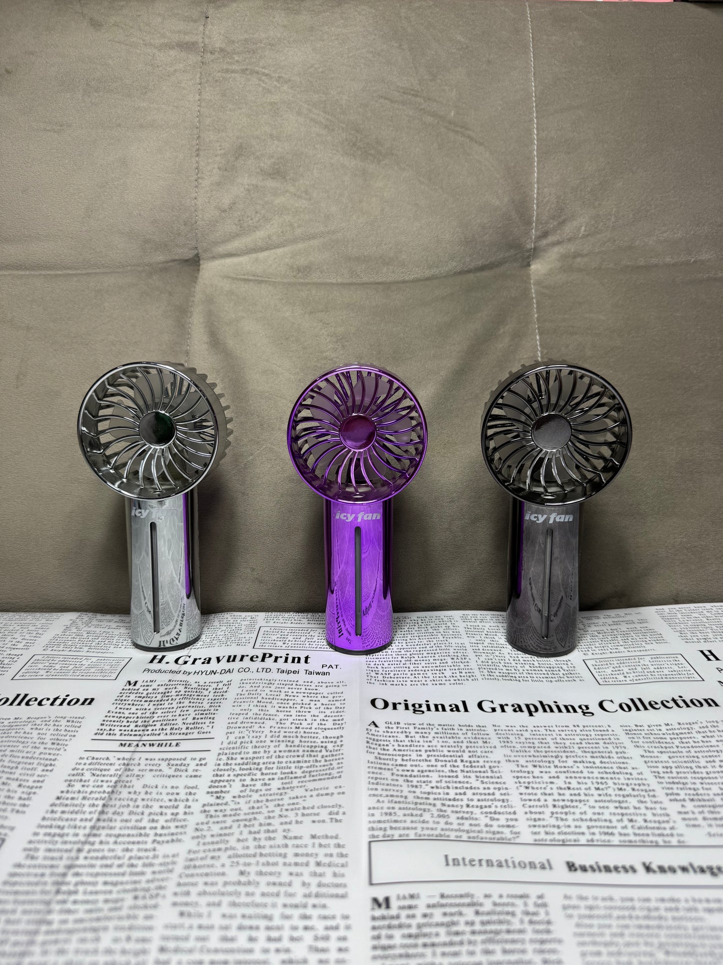 Mini Portable Mist Fan, 3 High Speed mode, USB charging Fan