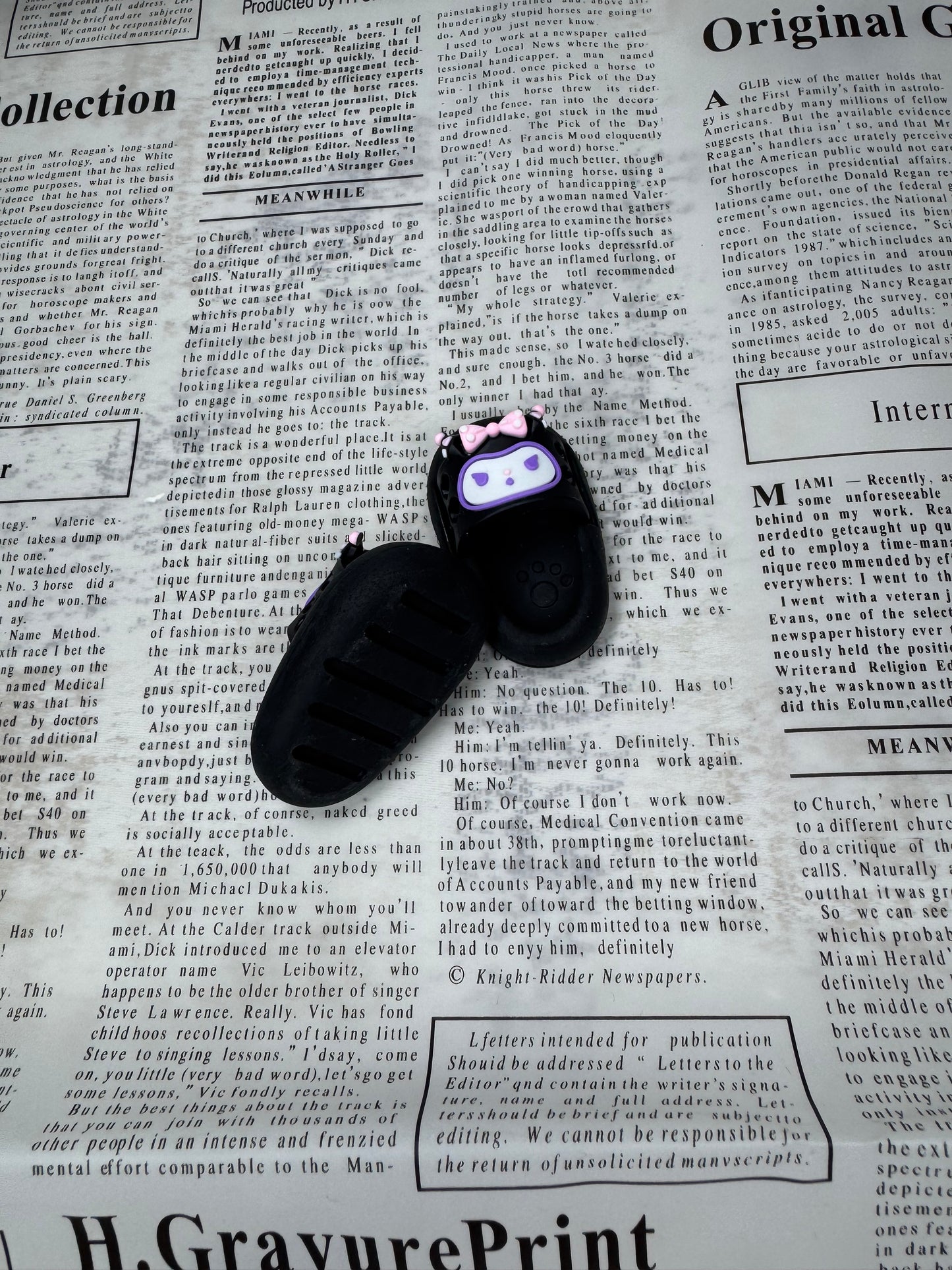 Kuromi Slippers Eraser