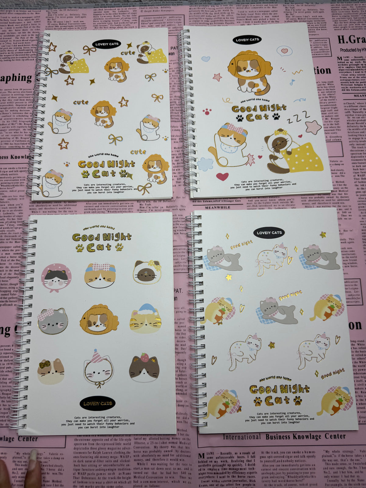 A5 Good night Cat Notebook