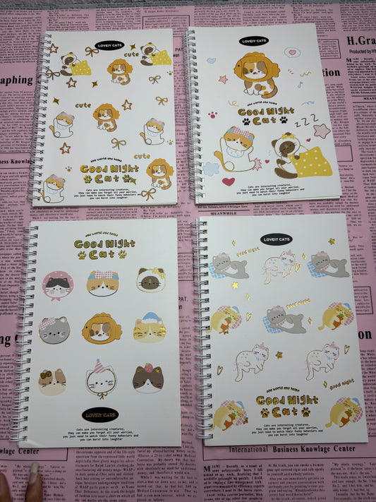 A5 Good night Cat Notebook