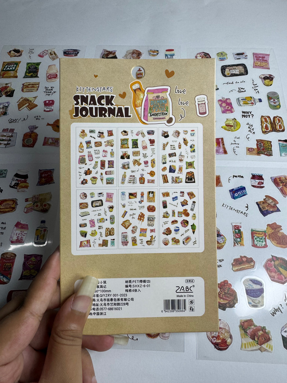 Snack journal Stickers