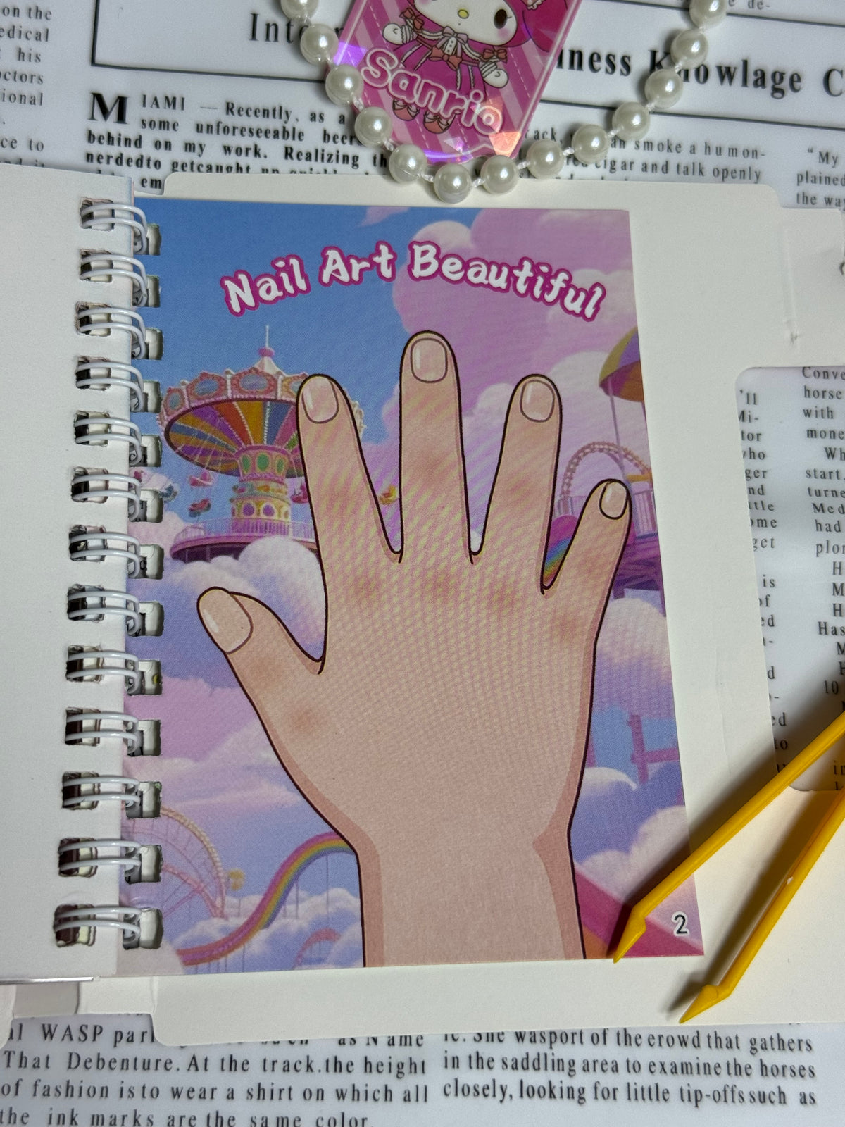 Kuromi Nail Art & Sticker Activity book & Paw Squishy 🐾