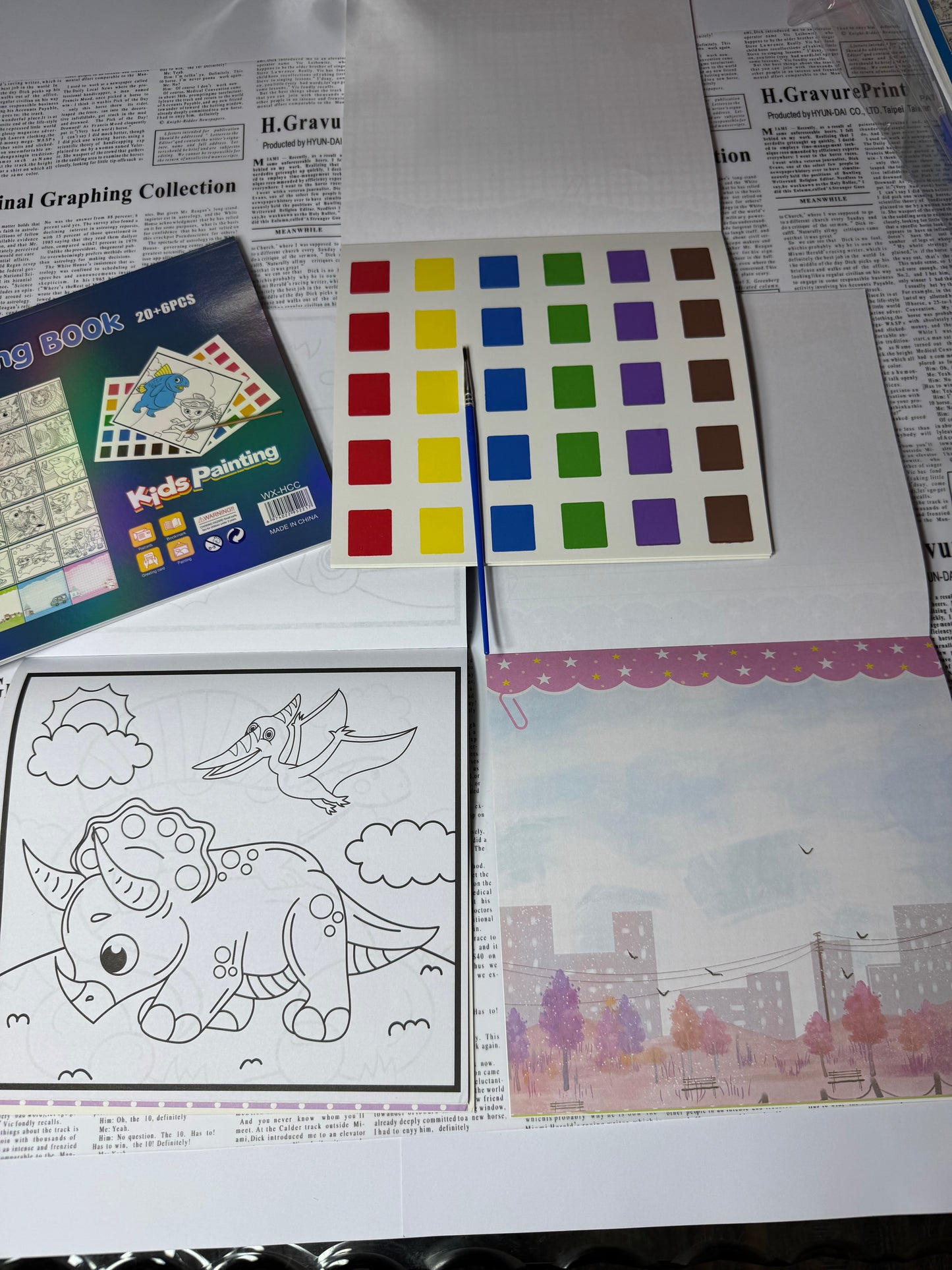 Coloring book + Painting Book + Note pad