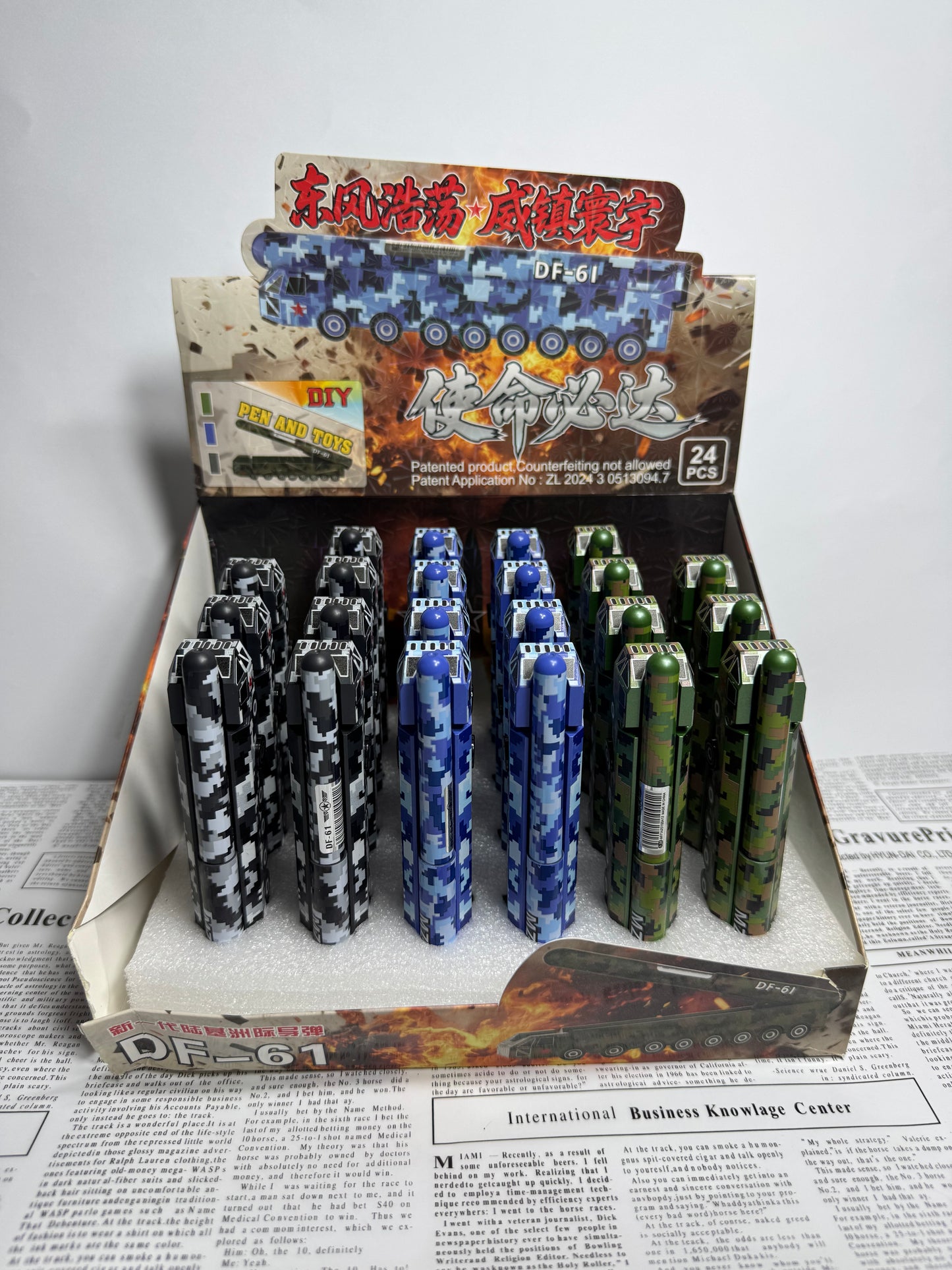 Military pen with stand