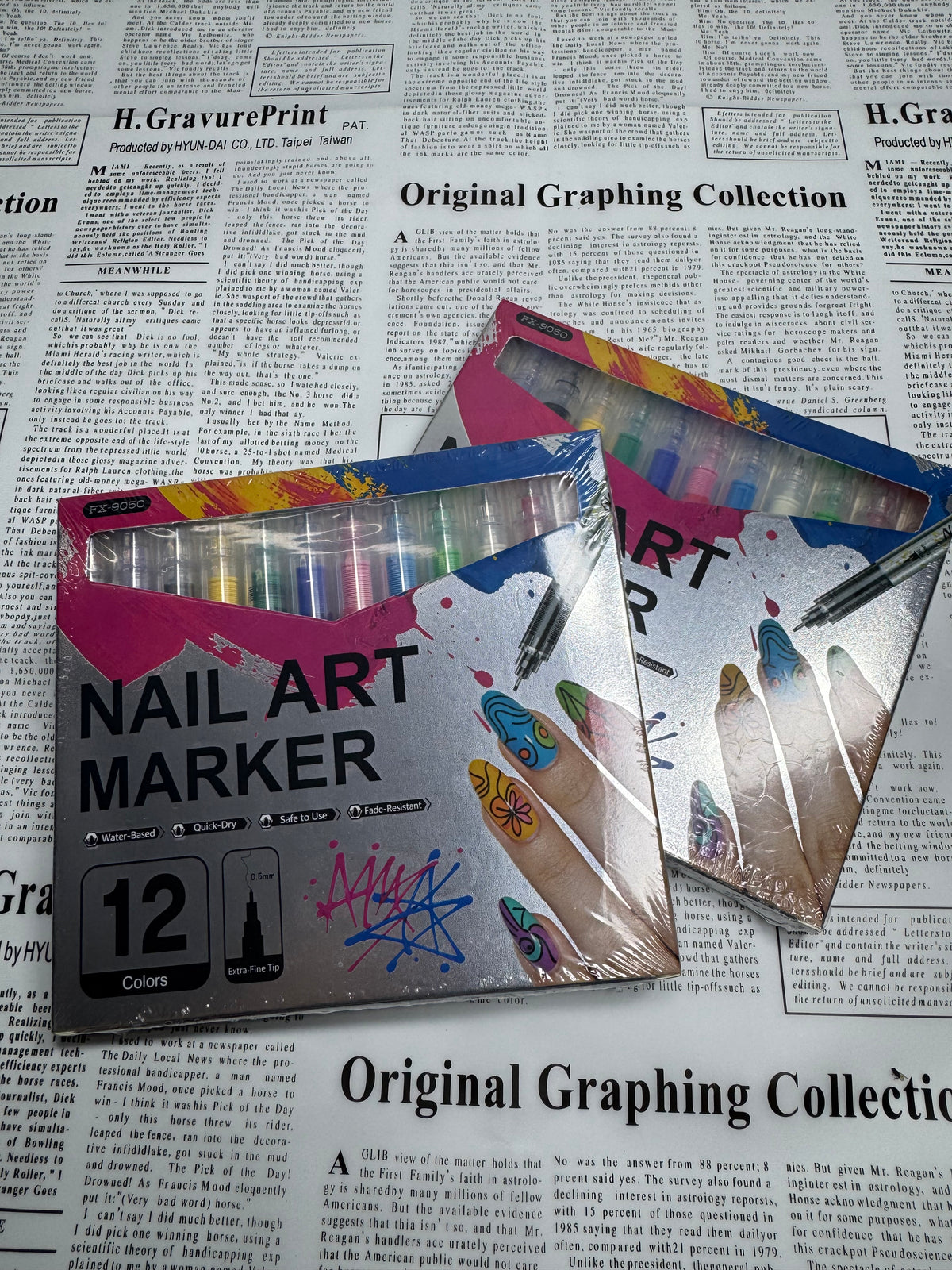 Nail art marker box