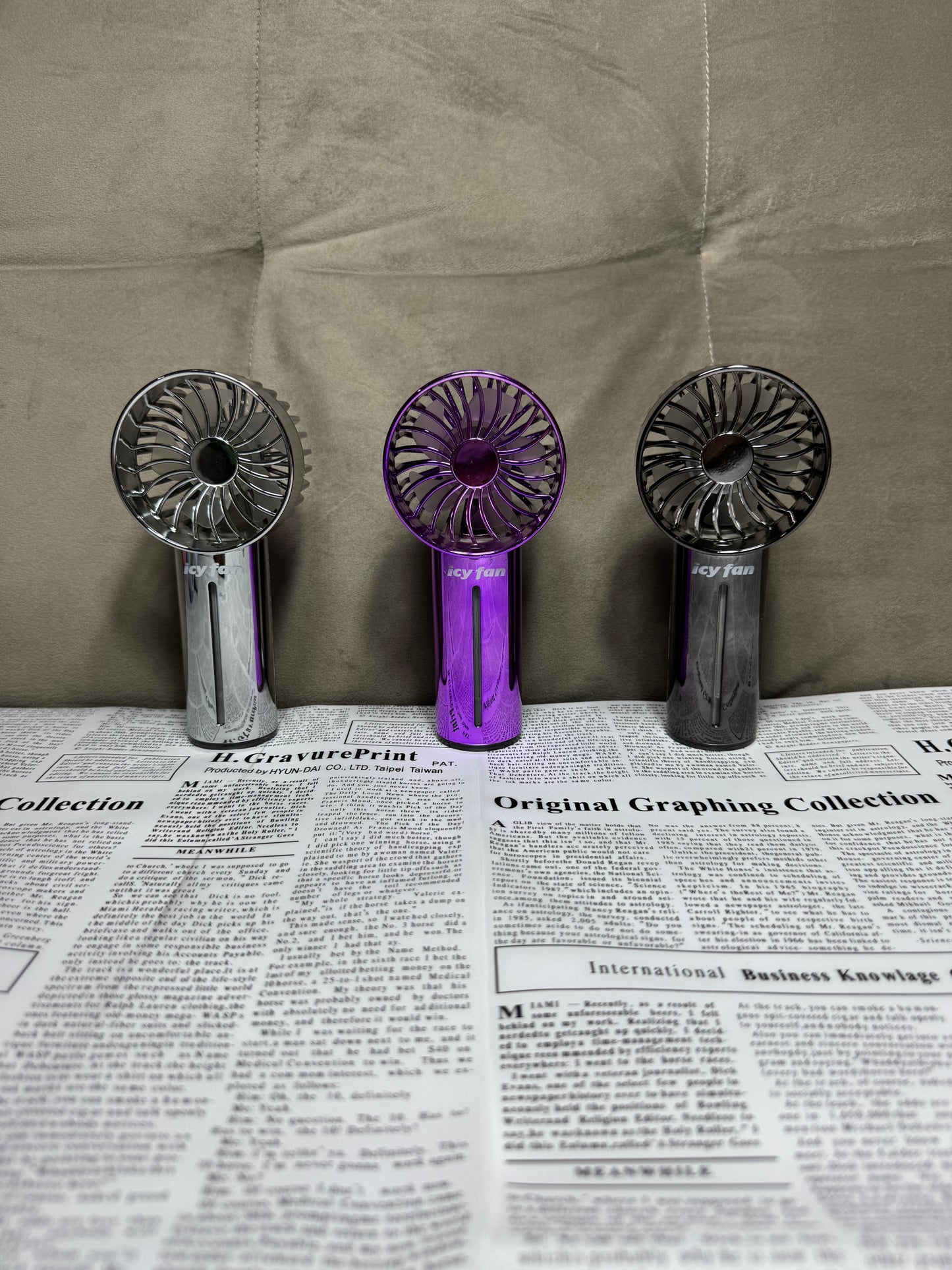 Mini Portable Mist Fan, 3 High Speed mode, USB charging Fan