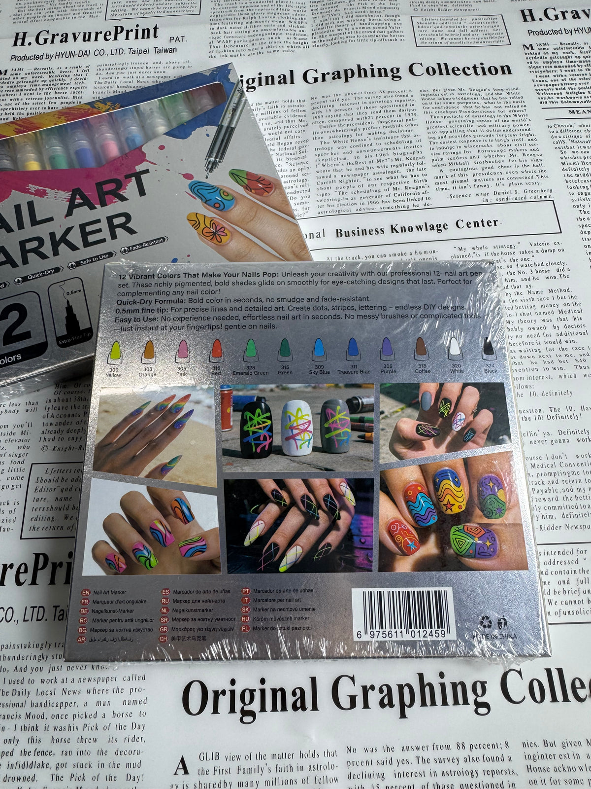 Nail art marker box