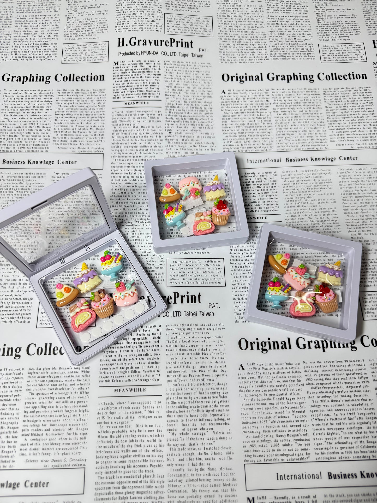 6 pcs Miniature Charms with double sided tape