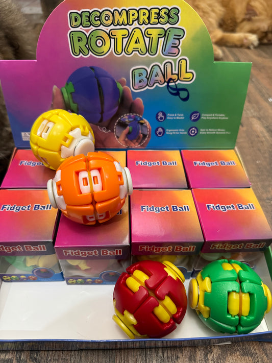 Fidget Magic Ball Spinner Cube Toy, 3D Fidget Spinner Ball Toy, Stress Relief Rotating Gyro Puzzle, Educational Desk Toy
