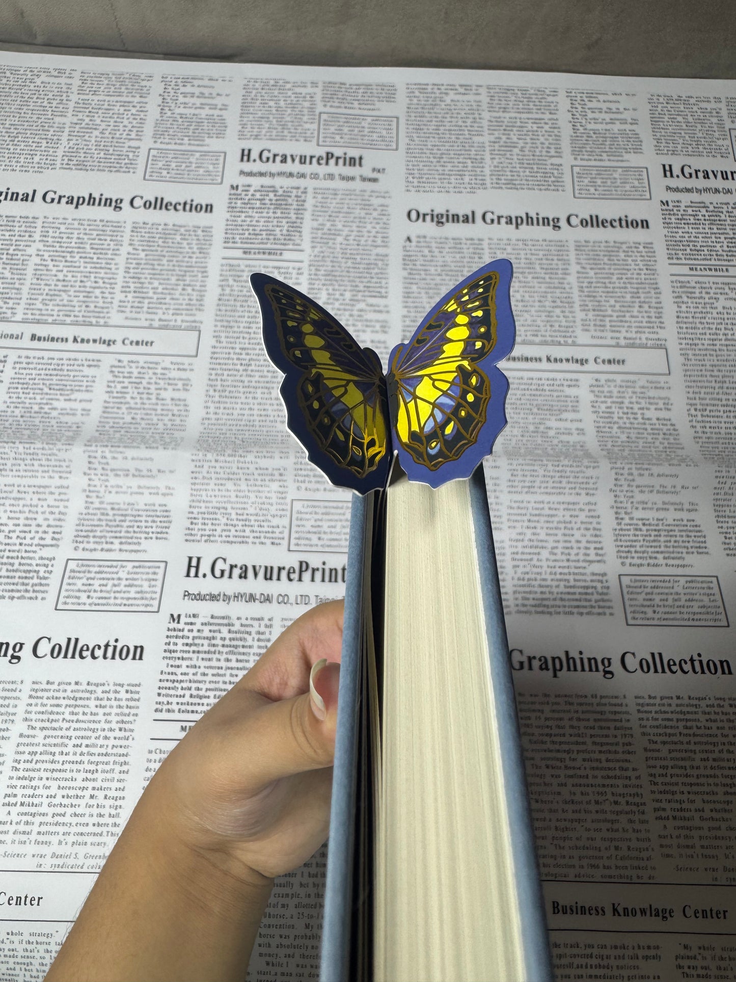 Flow Premium Diary Gift Set | Hardcover Journal with Gel Pen & Butterfly Bookmarks