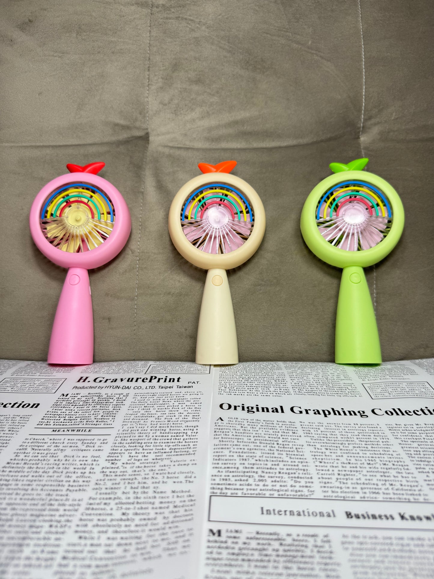 Rechargeable Rainbow 🌈 Cooling Fan with Light, USB Charging