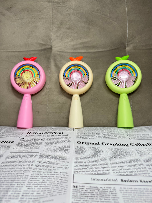 Rechargeable Rainbow 🌈 Cooling Fan with Light, USB Charging