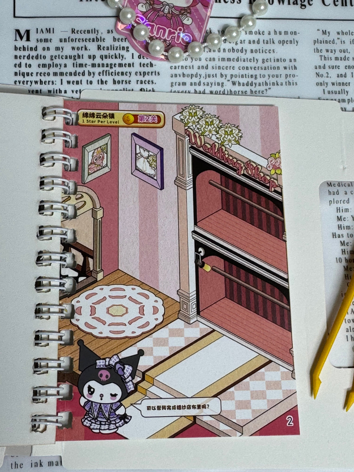Kuromi Nail Art & Sticker Activity book & Paw Squishy 🐾