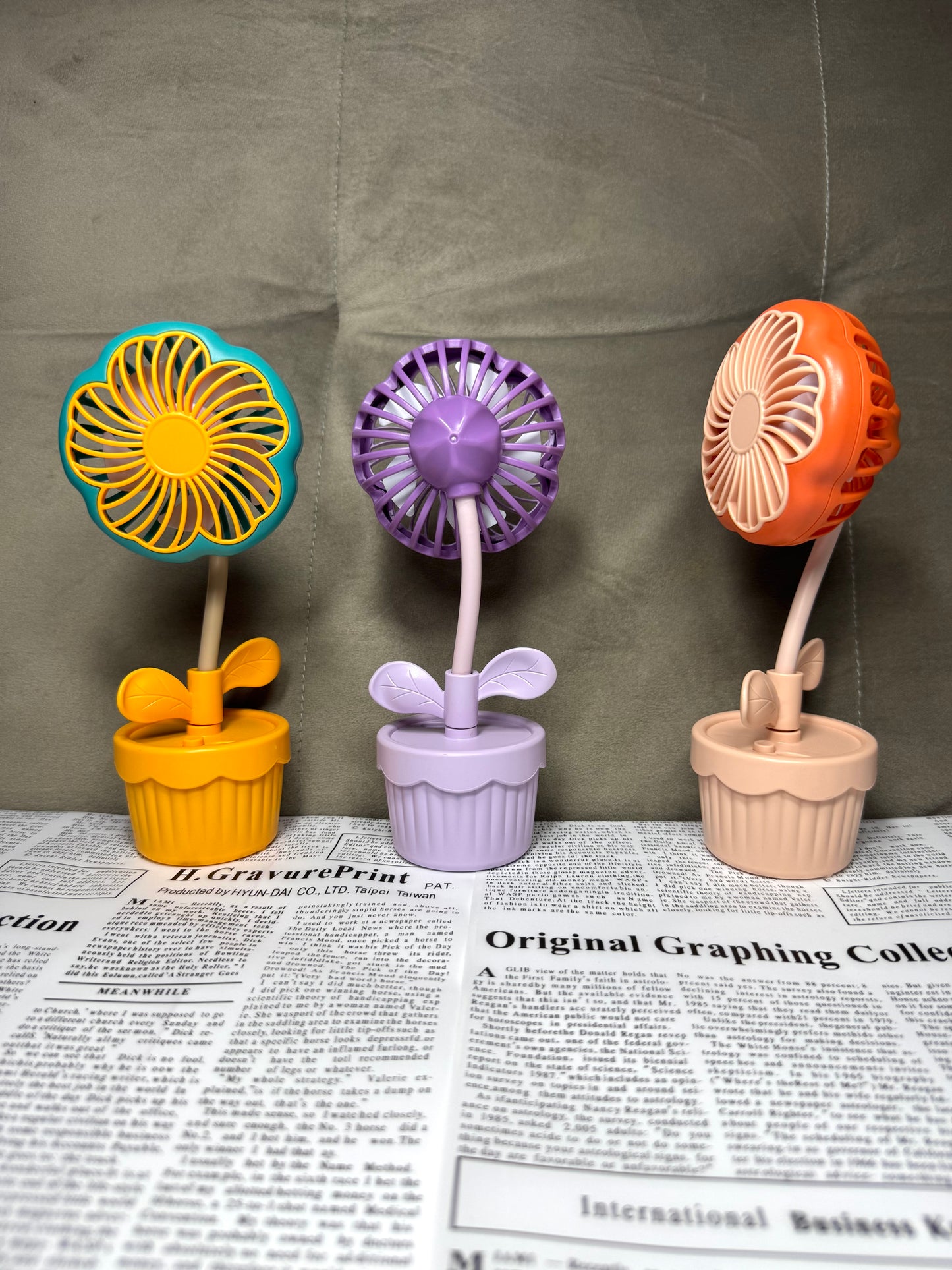 Sunflower HandFans 🌻, Portable USB Charging Fans with Adjustable Neck