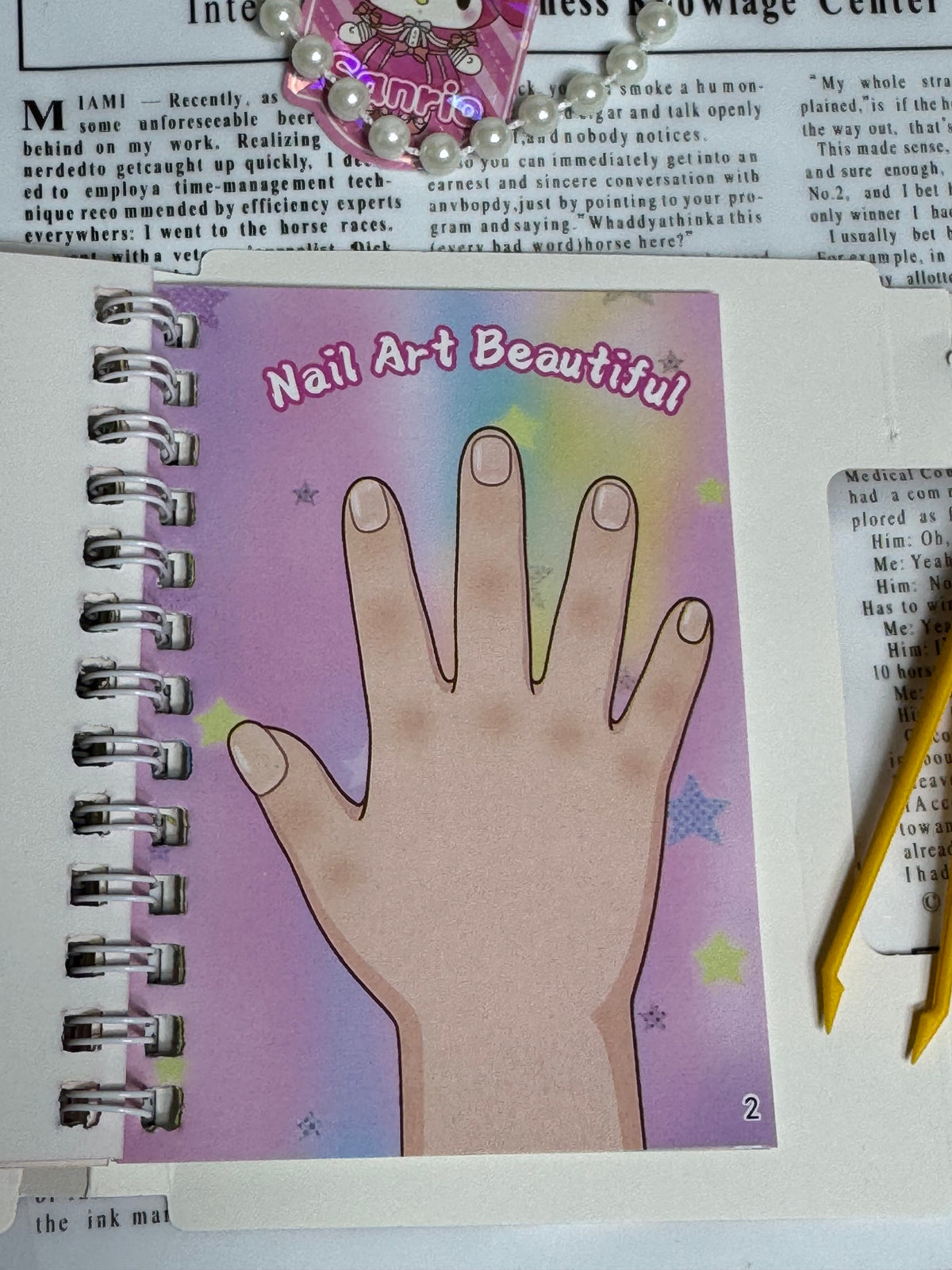 Kuromi Nail Art & Sticker Activity book & Paw Squishy 🐾