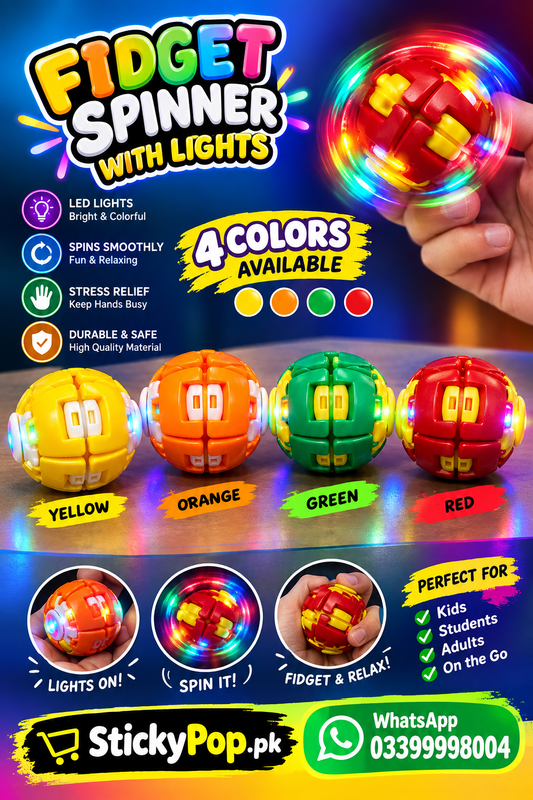Fidget Magic Ball Spinner Cube Toy, 3D Fidget Spinner Ball Toy, Stress Relief Rotating Gyro Puzzle, Educational Desk Toy