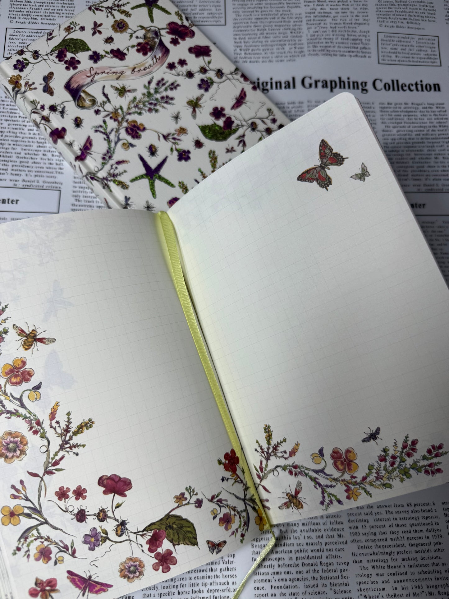 Butterfly themed Hard cover Jornal