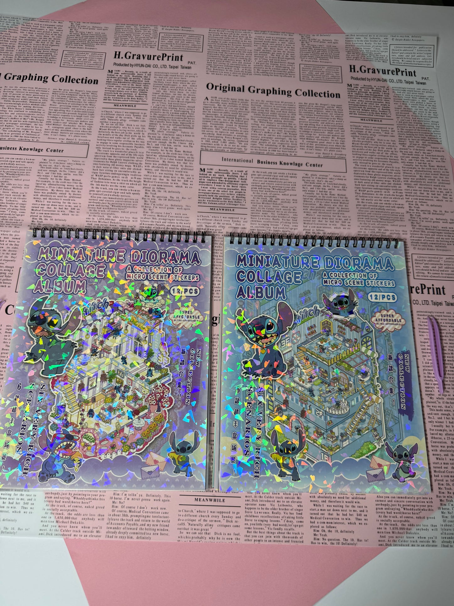 STITCH | KUROMI | MINIATURE DIORAMA | STICKER BOOK