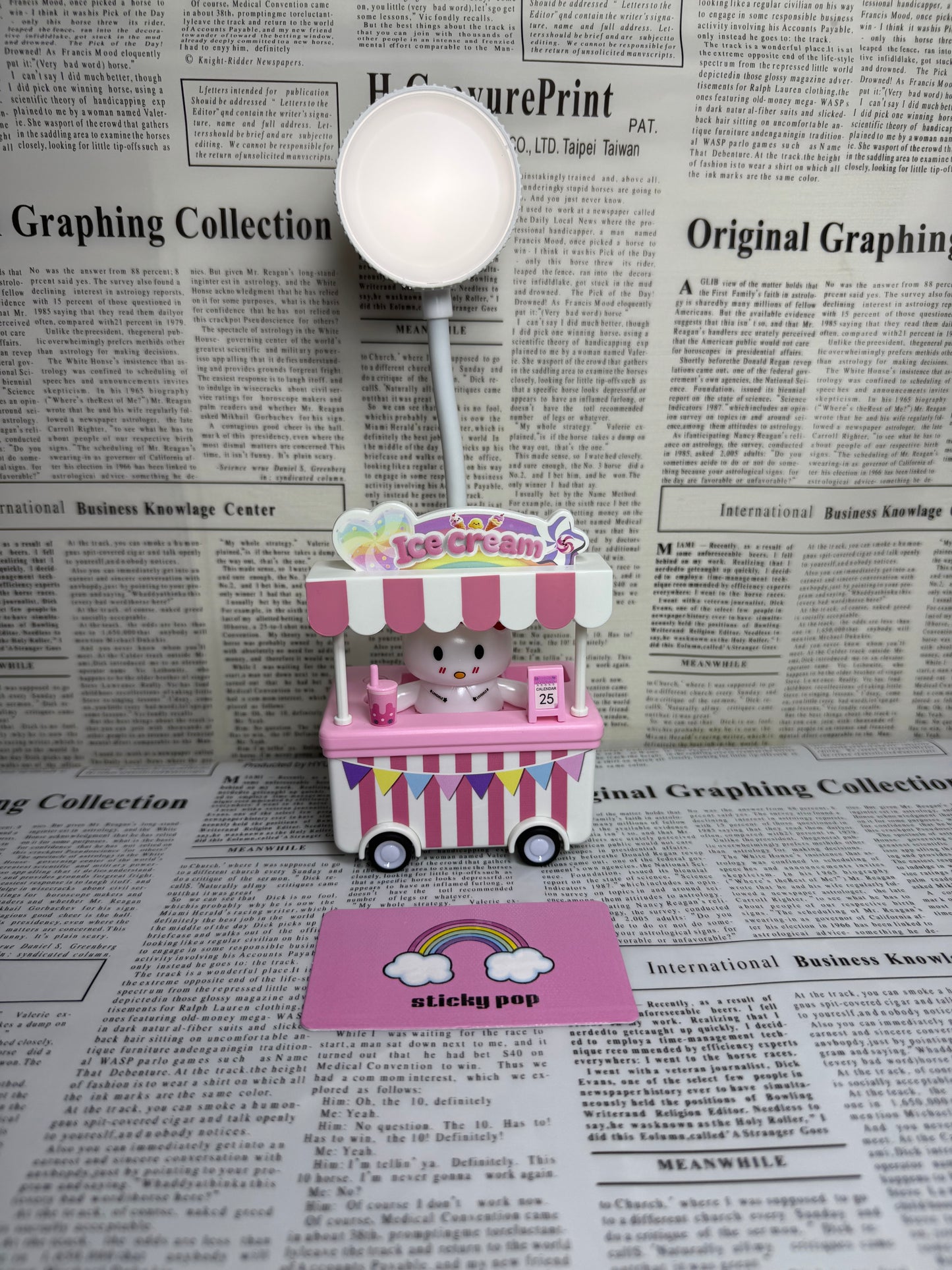 Kawaii Ice-Cream Cart LED Night Desk Lamp