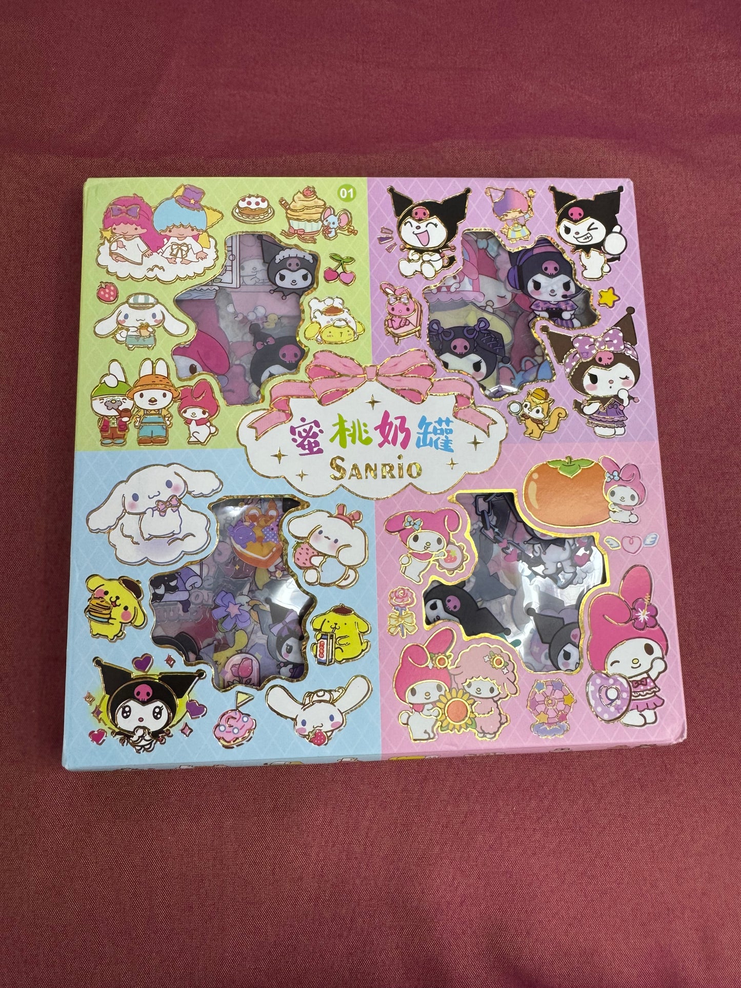 Sanrio Family 4 Sticker Sheets in 1 box