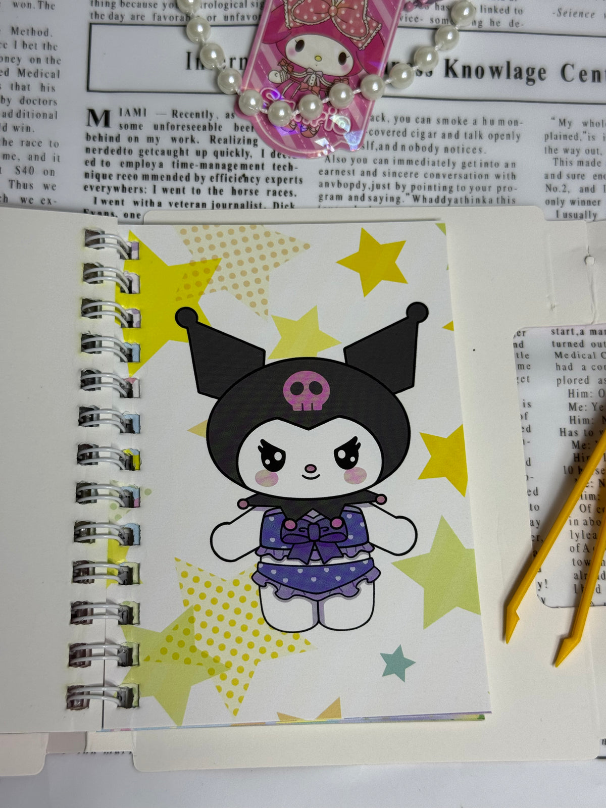 Kuromi Nail Art & Sticker Activity book & Paw Squishy 🐾
