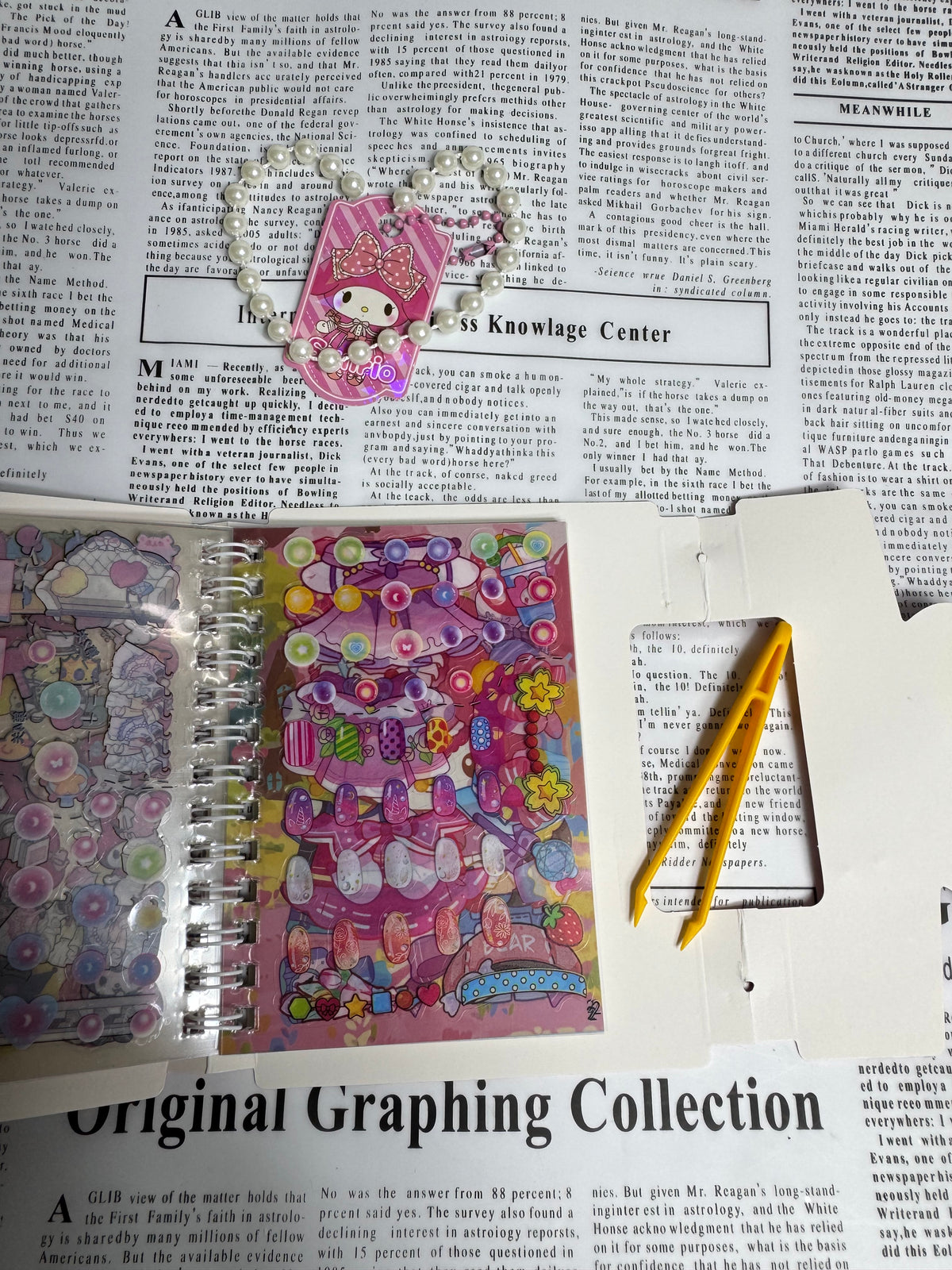 Kuromi Nail Art & Sticker Activity book & Paw Squishy 🐾