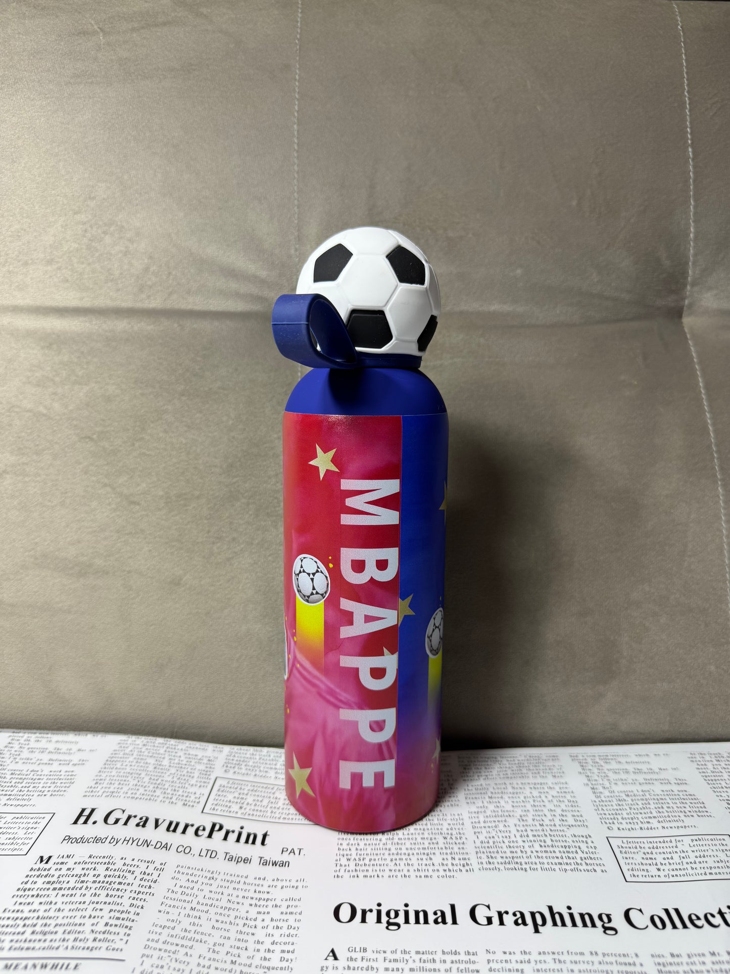 Football Characters Metal Water Bottle