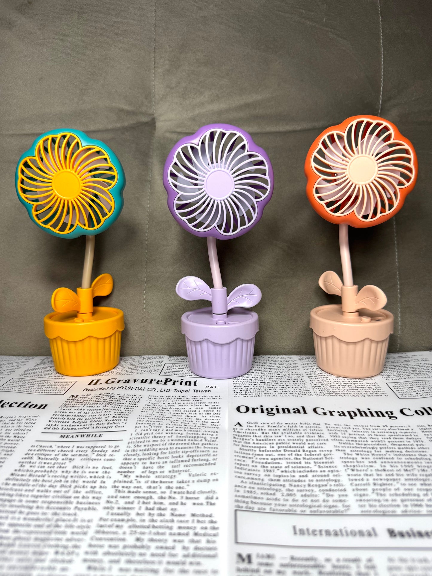 Sunflower HandFans 🌻, Portable USB Charging Fans with Adjustable Neck