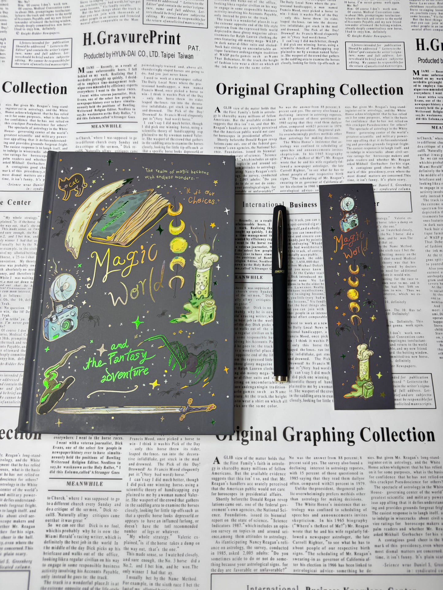 Wizard Magic Premium Diary Gift Set |Journal with Gel Pen & Bookmark