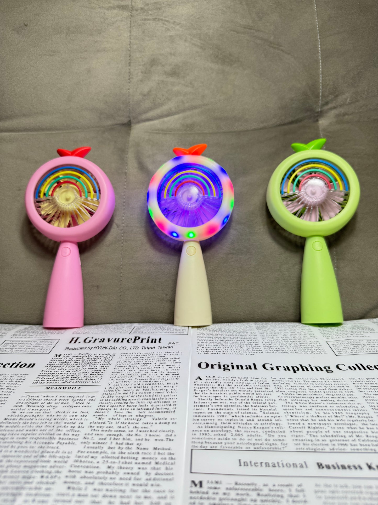 Rechargeable Rainbow 🌈 Cooling Fan with Light, USB Charging