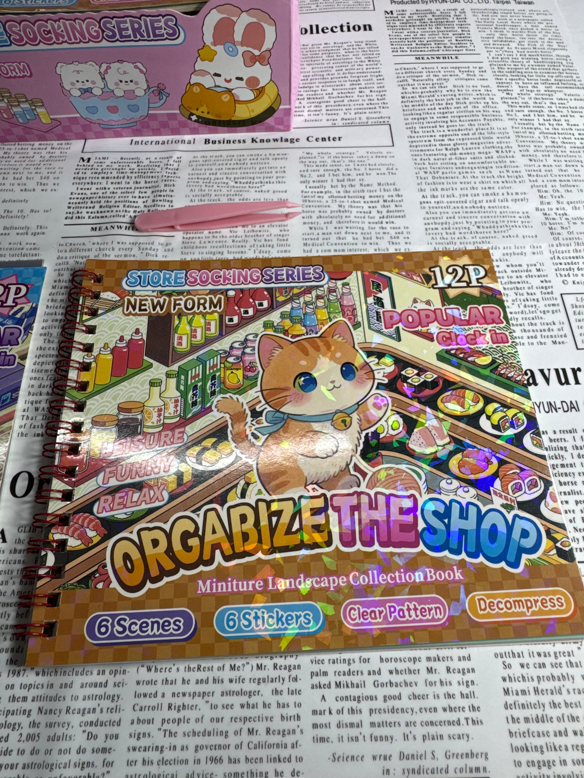 Organize The Shop Sticker Book 6 Scenes & 6 Stickers