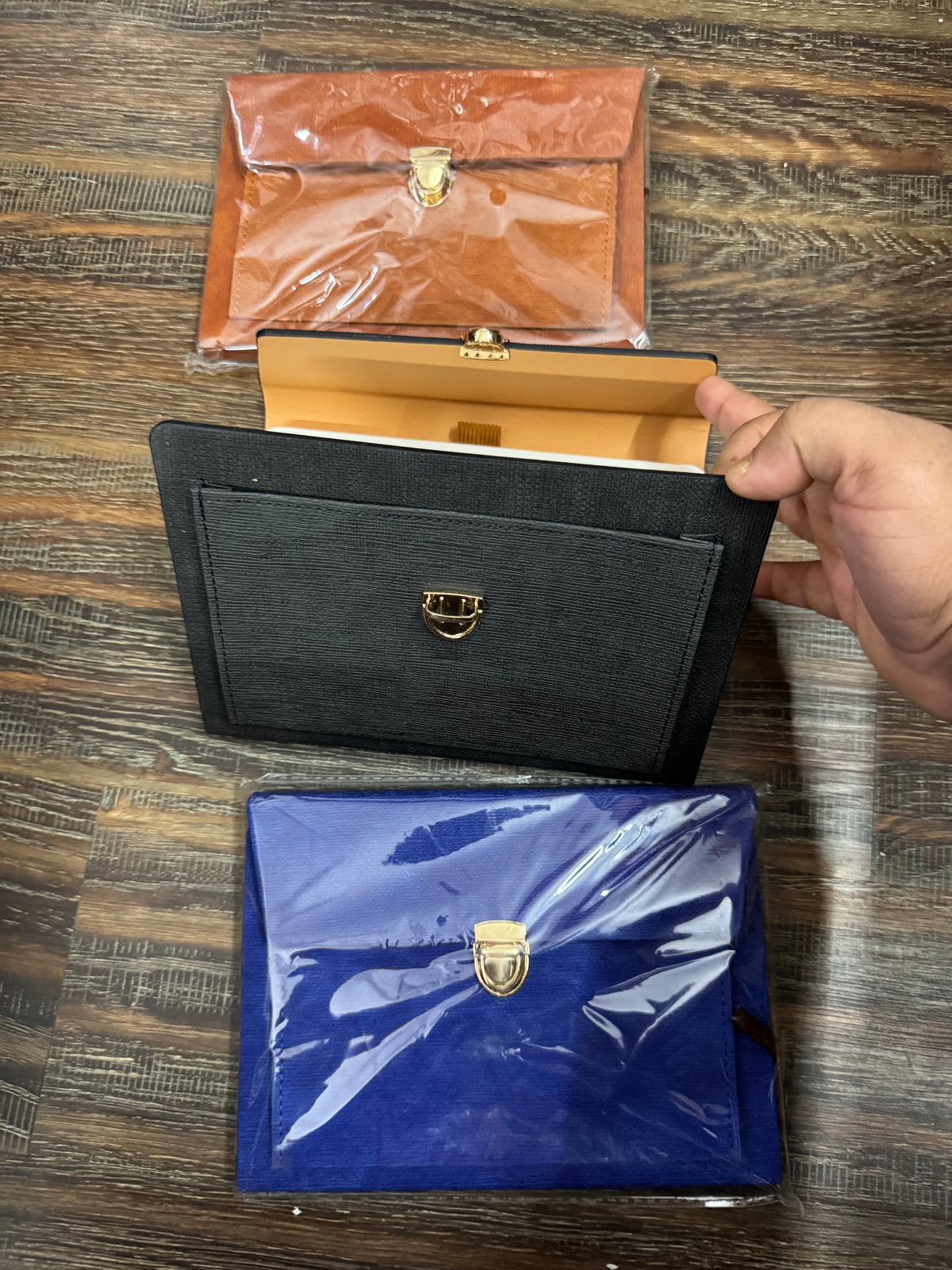 Pouch Style Diary | Phone Holder Notebook | Premium Lock Diary