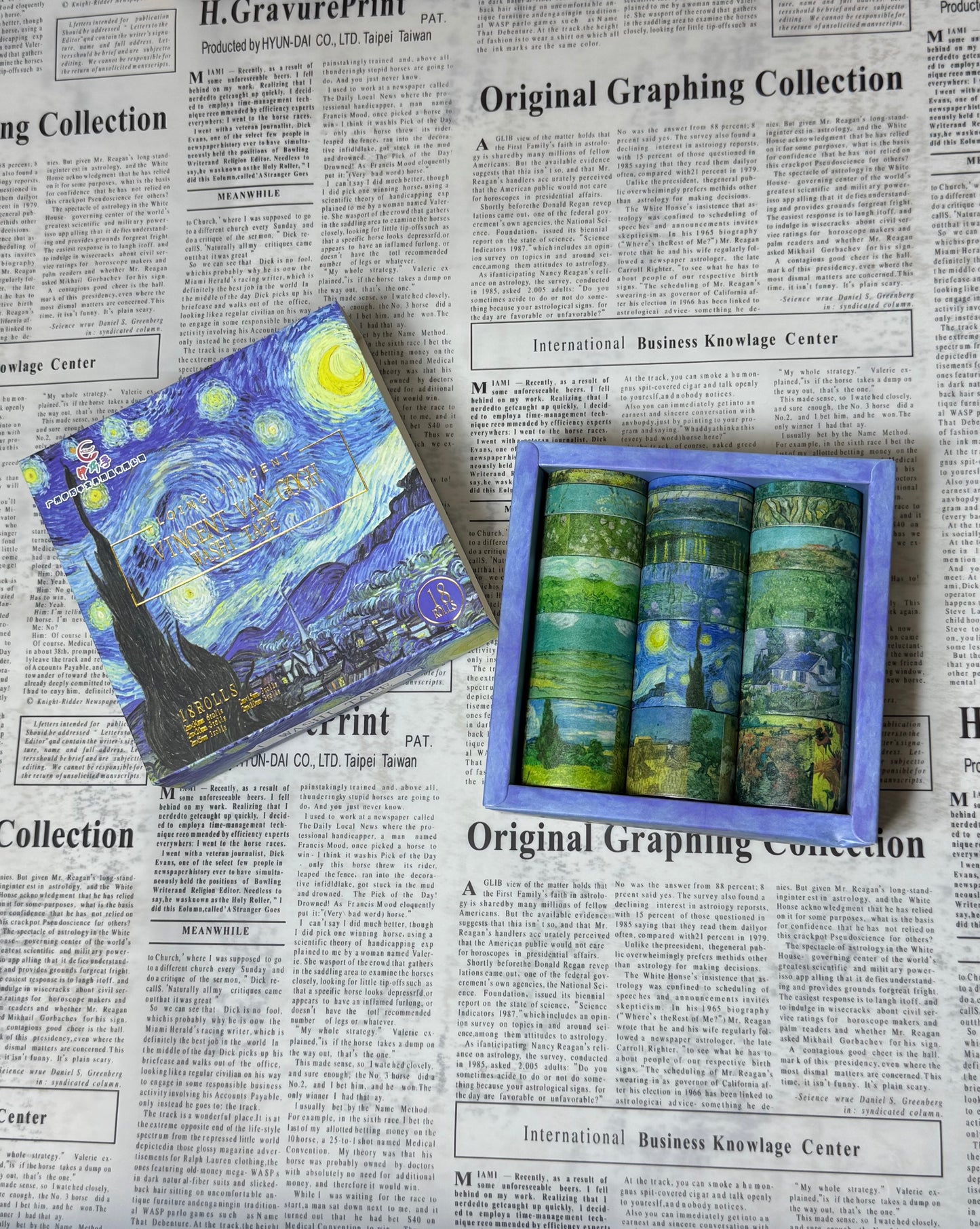 Flower Series Washi Tape| Van Gogh Series Washi Tape